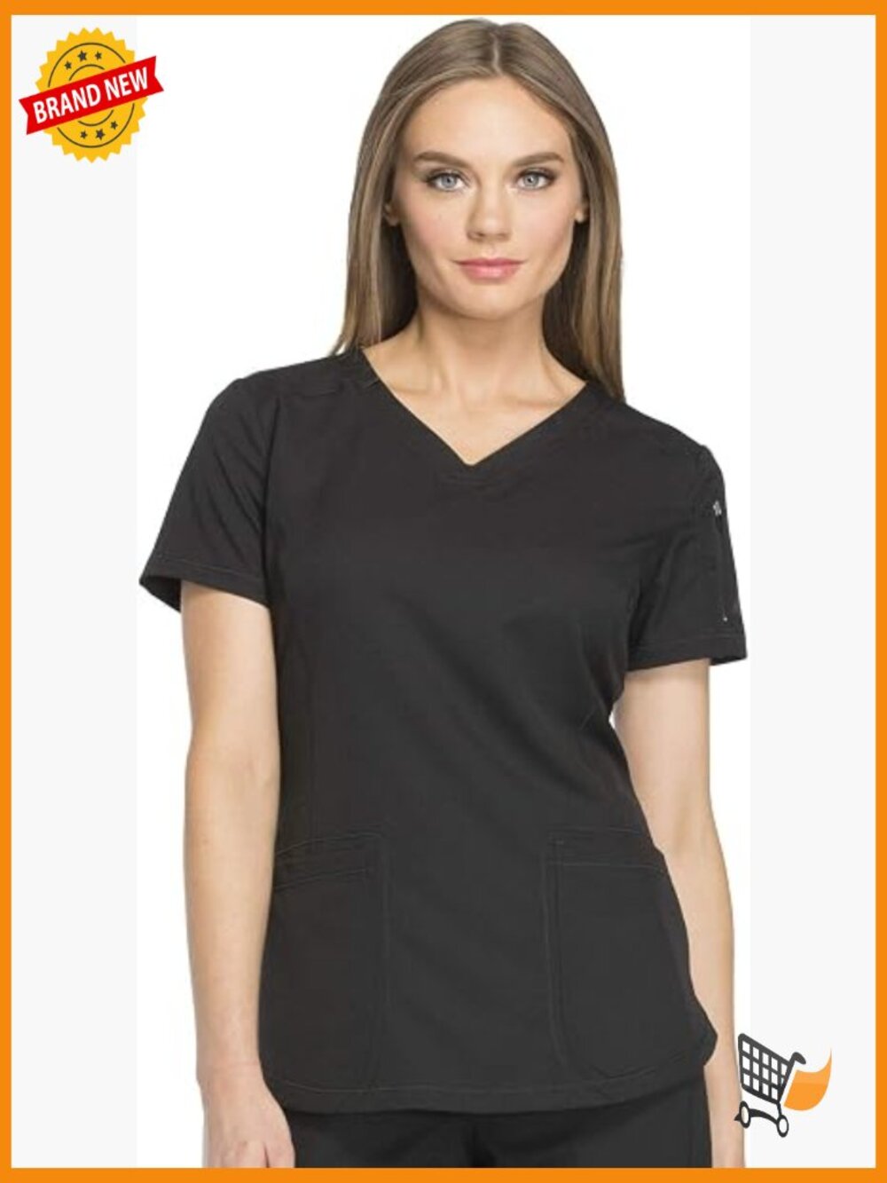 Dickies Dynamix V-Neck Scrub Top Athletic Stretch Moisture Wicking DK730